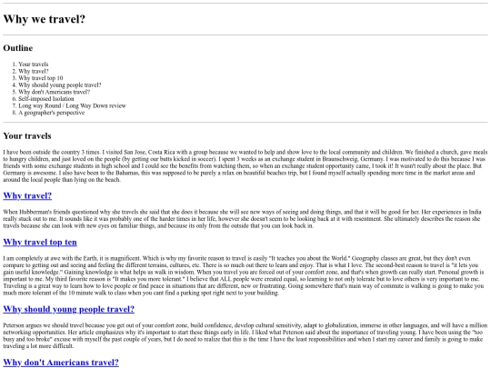 geog3000/travel screenshot