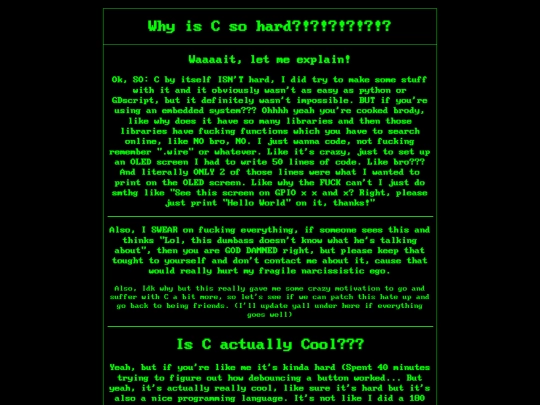 C screenshot