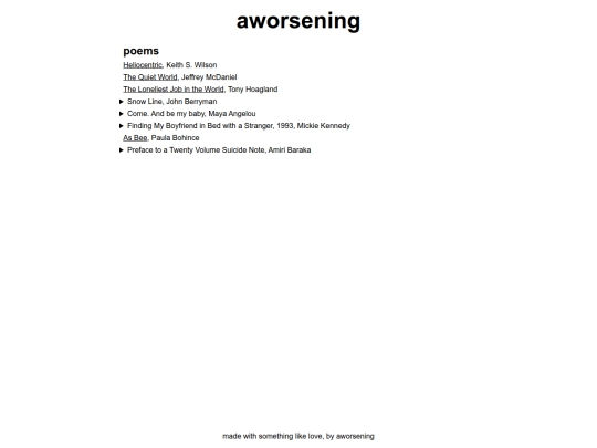 pages/poems screenshot