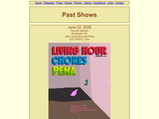 pastshows screenshot