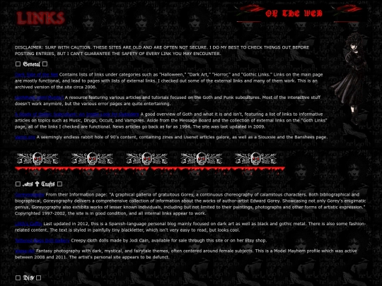 links screenshot