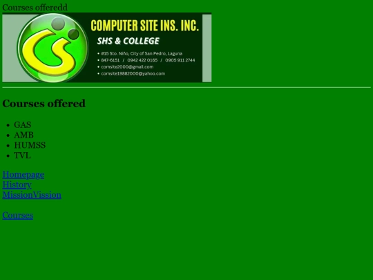 Courses screenshot