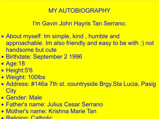 autobiography screenshot
