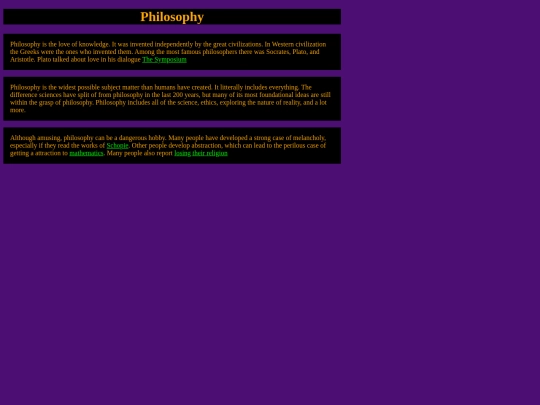 philosophy screenshot