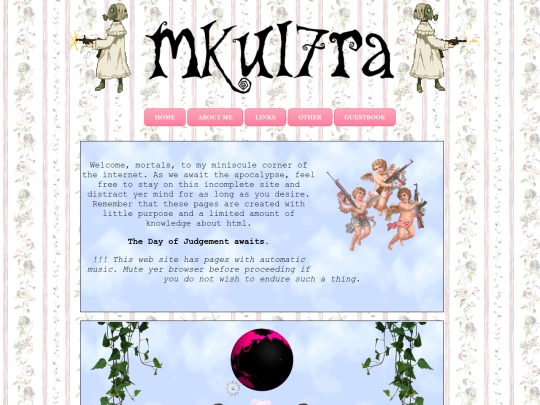 welcomepage screenshot