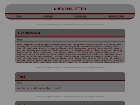 newsletter screenshot