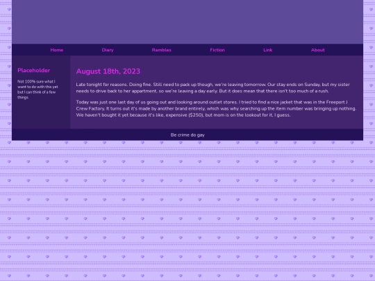 Diary/August 2023/August_18th_2023 screenshot