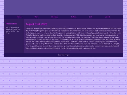 Diary/August 2023/August_31st_2023 screenshot