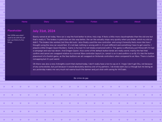 Diary/July 2024/July_31st_2024 screenshot