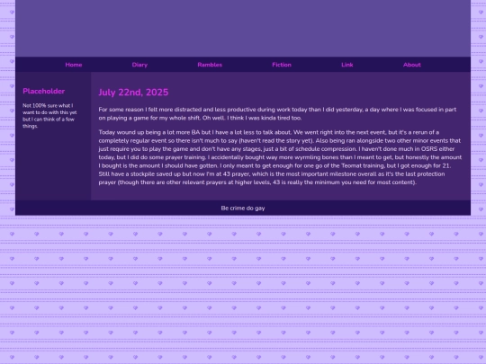 Diary/July 2025/July_22nd_2025 screenshot