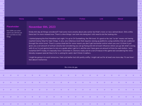 Diary/November 2023/November_6th_2023 screenshot