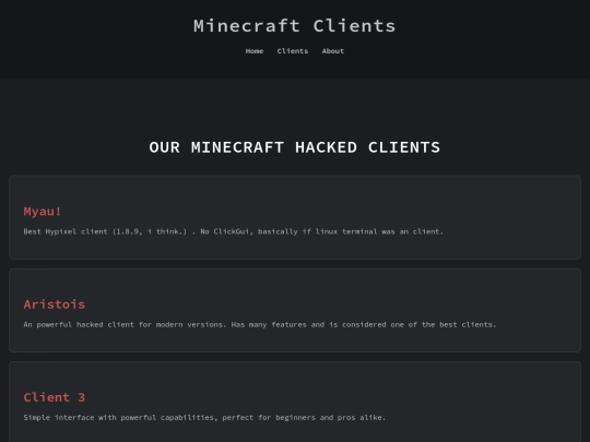 ClientsPage/clients screenshot