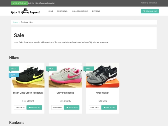 sale screenshot