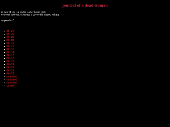 journalofadeadwoman screenshot