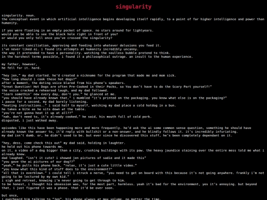 singularity screenshot