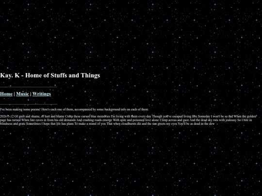 writings screenshot