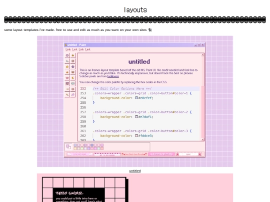 layouts screenshot
