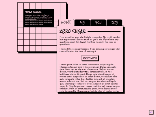 layouts/zero-sugar screenshot