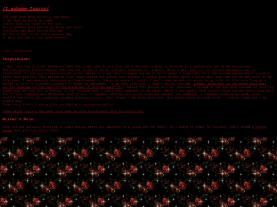 poetriesfile/iashameicarus screenshot