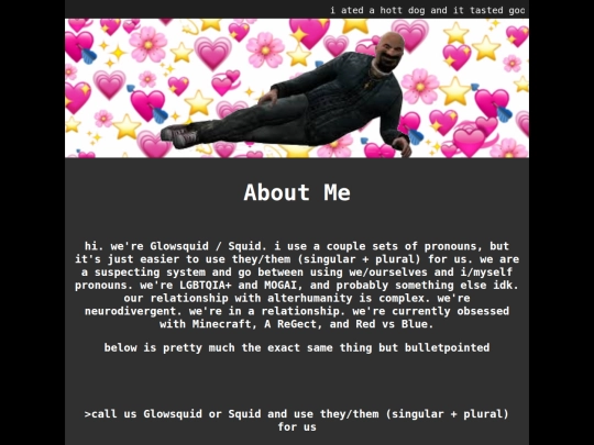aboutme screenshot