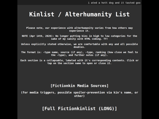 kinlist screenshot