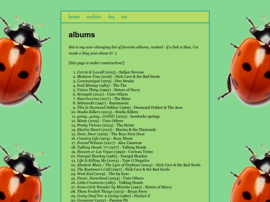 albums screenshot