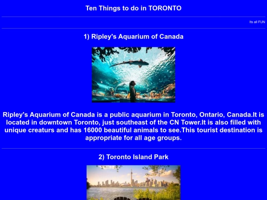 Top10destinations screenshot