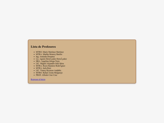 AAA/Lista de profesores screenshot