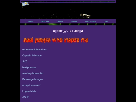 links screenshot