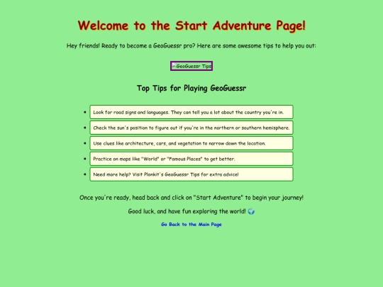 start-adventure screenshot