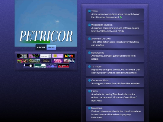 links screenshot