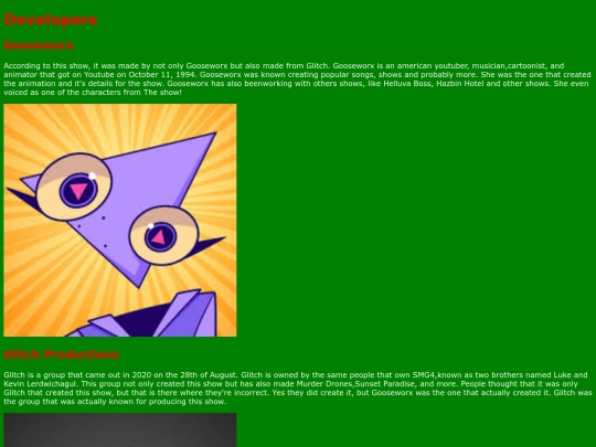Developers screenshot