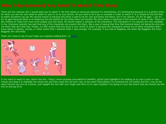 Reasons why it's recommended screenshot