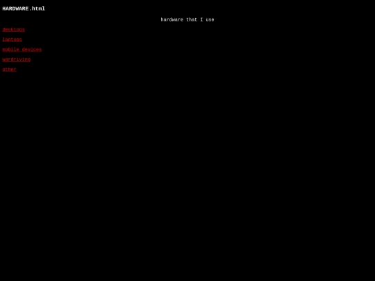 hardware screenshot