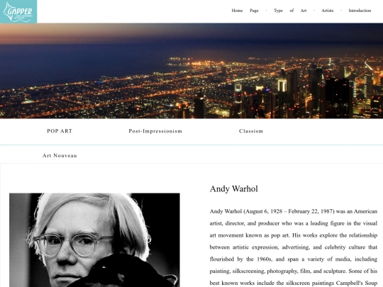 my_site/Artists screenshot
