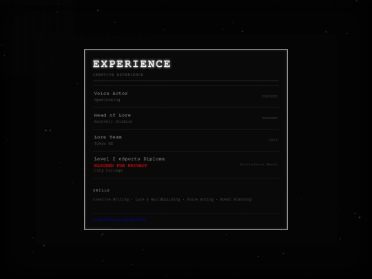 experience screenshot
