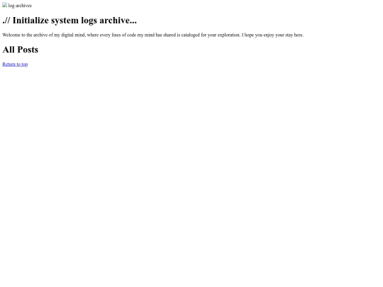 blog/archive screenshot