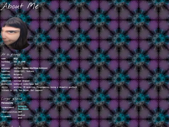 AboutMe screenshot