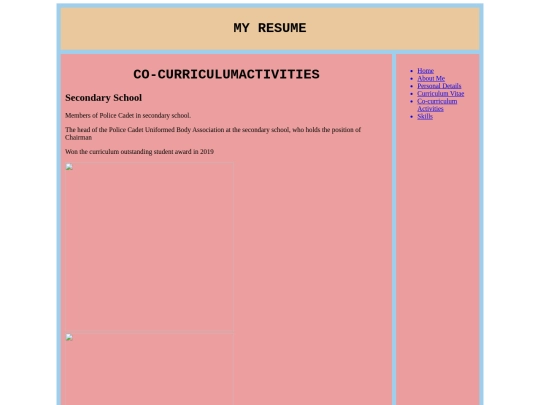 ass 460/co-curriculumactivities screenshot