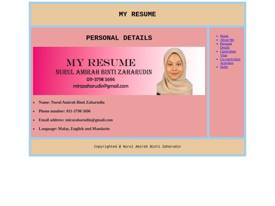 ass 460/personaldetails screenshot