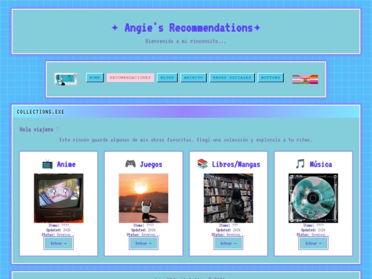 menu/recomendaciones screenshot