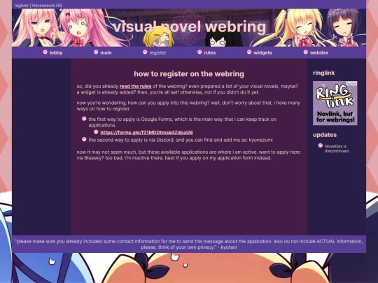 cuttingedge/vnwr/register screenshot