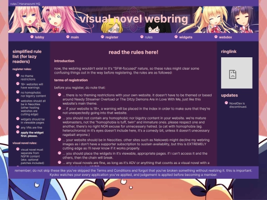 cuttingedge/vnwr/rules screenshot
