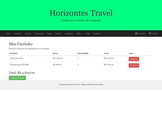 projeto/carrinho screenshot