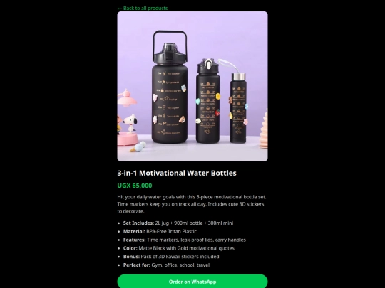 bottles screenshot