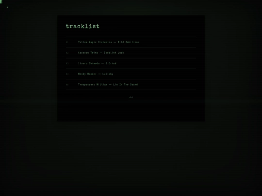 tracklist screenshot