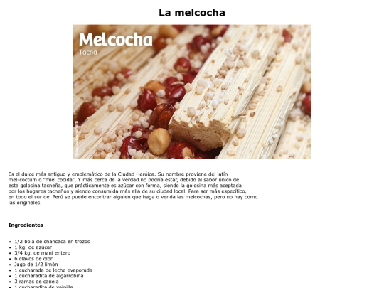 lamelcocha.html/melcocha screenshot