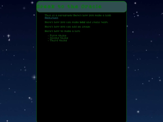 index screenshot