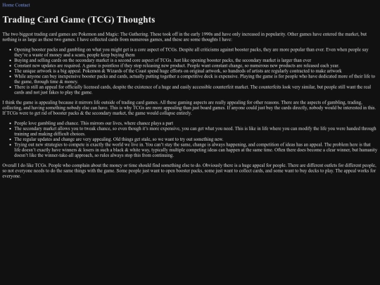 TCG screenshot
