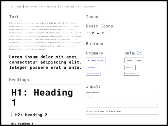 components screenshot
